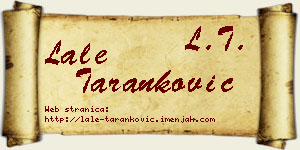 Lale Taranković vizit kartica